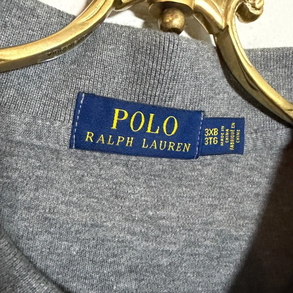 Polo Ralph Lauren Mens 3XB 3TG‎ Grey Short Sleeve Classic Fit Polo Shirt